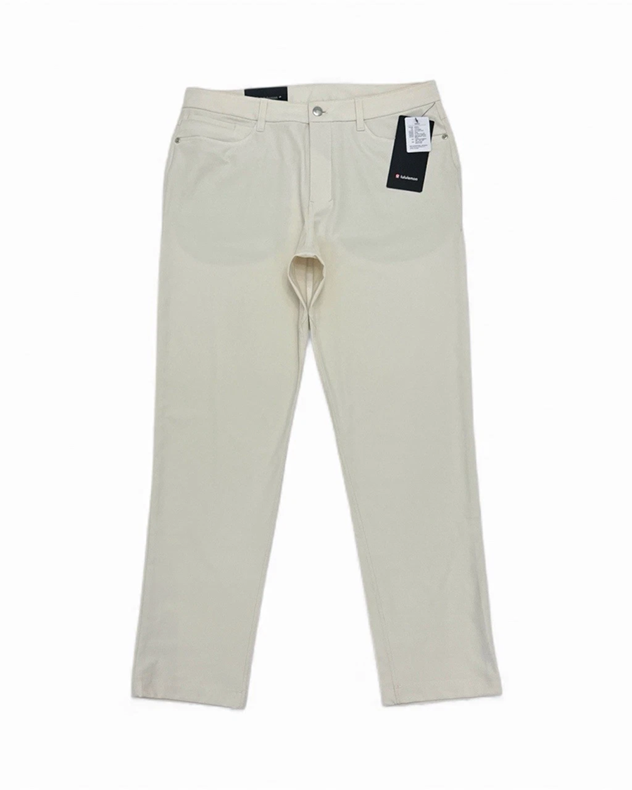 s-l1600 (6) 1 Lululemon ABC 5-Pocket Pant Warpstreme 34W x 32L Light Ivory Beige | LM5A01S - Image 1