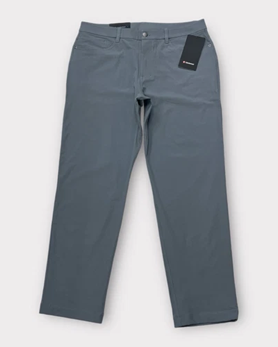 s-l500 (14) 1 Lululemon Men's ABC Classic-Fit 5 Pocket Pant Warpstreme In Asphalt Grey - Image 1