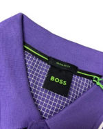 Hugo Boss Polo Shirt Purple Regular Fit Men’s Short Sleeve - Image 2
