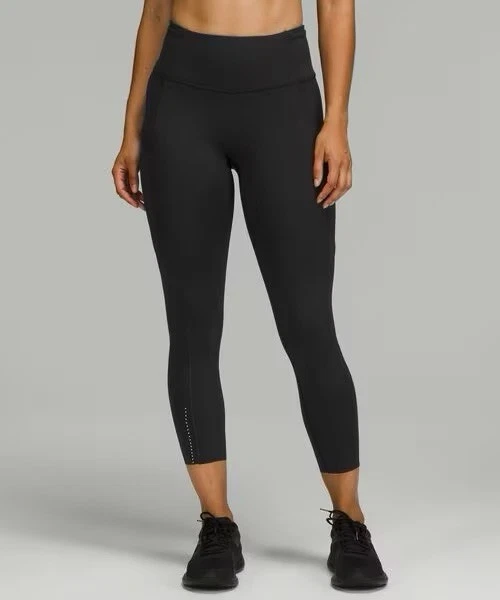 s-l1600 - 2026-07-06T150524.690 Lululemon Fast and Free HR Crop Tight 23’’ Reflective US 6 UK 10 Black LW6AUXS - Image 1