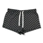 Calvin Klein Women's Sleepwear Shorts CK Micro Logo All Over In Black 2 x Pack - Image 2