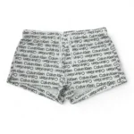 Calvin Klein Women's Sleepwear Shorts CK Micro Logo All Over In White 2 x Pack - Image 5