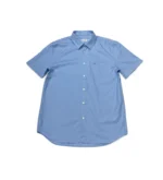 Lacoste Regular Fit Solid Cotton Shirt Blue Size Men’s Small - Image 7