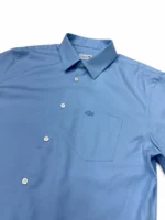 Lacoste Regular Fit Solid Cotton Shirt Blue Size Men’s Small - Image 6