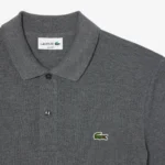 Lacoste Men’s Slim Fit L.12.12 Polo Shirt In Grey Chine Size M - Image 2