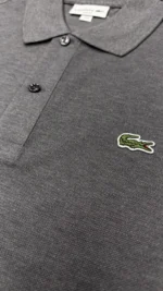 Lacoste Men’s Slim Fit L.12.12 Polo Shirt In Grey Chine Size M - Image 9