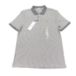 Calvin Klein Men's Regular Fit Cotton Pique Polo In Grey/White Size M