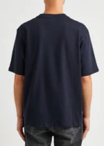 Ami Paris Men’s T-Shirt Size S in Navy Blue - Image 4
