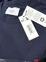 Ami Paris Men’s T-Shirt Size S in Navy Blue - Image 11