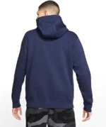 Nike Club Fleece Pullover Hoodie In Navy Blue Size M - Image 5