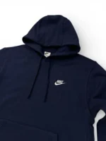 Nike Club Fleece Pullover Hoodie In Navy Blue Size M - Image 7
