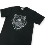 Kenzo Men's Tiger Print T-Shirt In Black/Grey Size M - Image 4