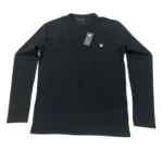 Guess Men's Super Slim Fit Long Sleeve T-Shirt In Black Size XL
