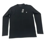 Guess Men's Super Slim Fit Long Sleeve T-Shirt In Black Size XL - Image 2