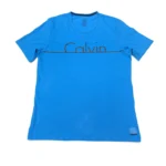 Calvin Klein Regular Fit Men's Crew Neck T-Shirt In Turquoise Blue Size L