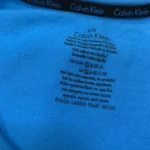 Calvin Klein Regular Fit Men's Crew Neck T-Shirt In Turquoise Blue Size L - Image 6
