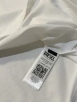 Diesel Mens White T Shirt Small Logo Crew Neck Short Sleeve Tee Size L - Image 8