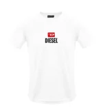 Diesel Mens White T Shirt Small Logo Crew Neck Short Sleeve Tee Size L - Image 10