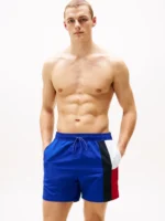 Tommy Hilfiger Men's Slim Fit Mid Length Swim Shorts In Wedge Blue XXL - Image 2