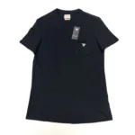 Guess Men's Triangle Logo Detail Pocket Front T-Shirt In Black Size S