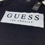 Guess Men's Regular Fit Barret Logo Long Sleeve T-Shirt In Black Size M - Image 9