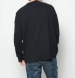 Guess Men's Regular Fit Barret Logo Long Sleeve T-Shirt In Black Size M - Image 6