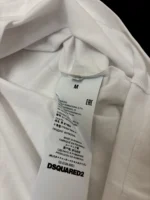 Dsquared2 Logo Script T-Shirt White Maple Leaf Print Size M - Image 11