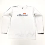 Ellesse Leeti Men's Regular Fit Logo Sweatshirt in White Size L