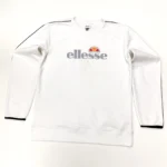 Ellesse Leeti Men's Regular Fit Logo Sweatshirt in White Size L - Image 12