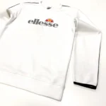 Ellesse Leeti Men's Regular Fit Logo Sweatshirt in White Size L - Image 10