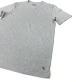Tommy Hilfiger Men's V Neck Short Sleeve T-Shirt In Grey In Size L - Image 5