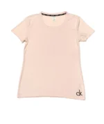 Calvin Klein Women's Short Sleeve Lounge T-Shirt In Pink Size S