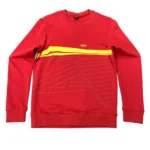Hugo Boss Men's Regular Fit Crew Neck Sweatshirt In Red Size M
