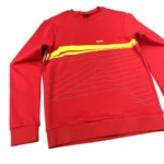 Hugo Boss Men's Regular Fit Crew Neck Sweatshirt In Red Size M - Image 3