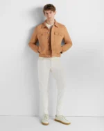 Club Monaco Men's Straight Fit Denim Jean Jacket In Sandstone | 536627 - Image 3