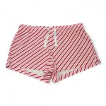 Calvin Klein Women's Sleepwear Drawstring Shorts In Red/White