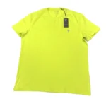 Guess Men's Super Slim Fit Crew Neck Short Sleeve T-Shirt In Lime Green XXL - Image 2