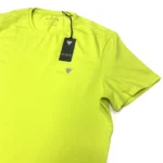Guess Men's Super Slim Fit Crew Neck Short Sleeve T-Shirt In Lime Green XXL - Image 4