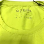 Guess Men's Super Slim Fit Crew Neck Short Sleeve T-Shirt In Lime Green XXL - Image 5