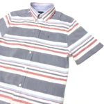 Tommy Hilfiger Men's Regular Fit Short Sleeve Striped Shirt In Multicoloured - Image 7