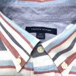 Tommy Hilfiger Men's Regular Fit Short Sleeve Striped Shirt In Multicoloured - Image 2