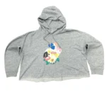 Levi’s Women's Floral Print Cropped Hoodie In Grey Size XL/TG