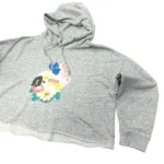 Levi’s Women's Floral Print Cropped Hoodie In Grey Size XL/TG - Image 3