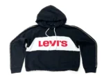 Levi’s Women's Cropped Hoodie | Mineral Black Size XS