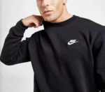 Nike Club Fleece Crewneck Sweatshirt Size XL in Black - Image 2