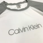 Calvin Klein Women's Short Sleeve Lounge T-Shirt In White/Grey Size S - Image 15