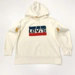 Levi’s Women's Relaxed Fit Graphic Sport Hoodie In Cream Off White - Image 3