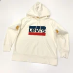 Levi’s Women's Relaxed Fit Graphic Sport Hoodie In Cream Off White - Image 4