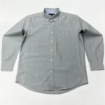 Tommy Hilfiger Men’s Classic Fit Chambray Shirt With Pocket In Grey Size L