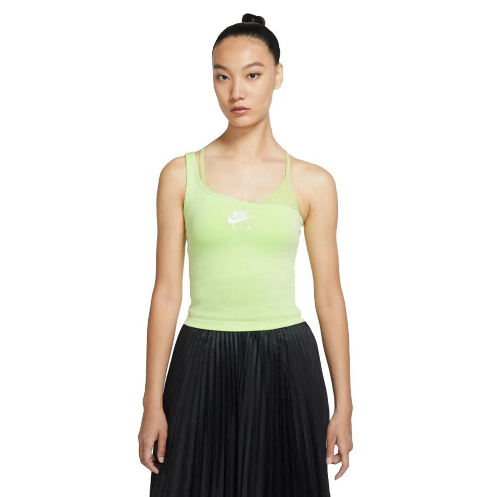s-l1600 - 2026-07-10T193650.413 Nike Womens Air Asymmetrical Tank Top In Green Size S DD5453-303 - Image 1